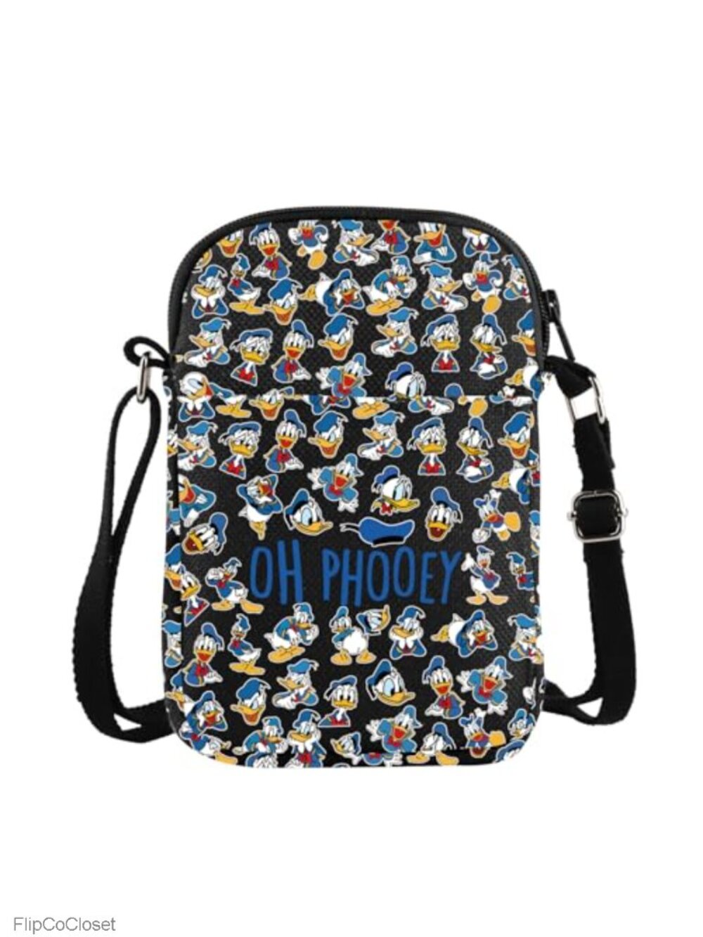 Canvas Crossbody Bag Sling Duck Graphic Adjustable Strap
